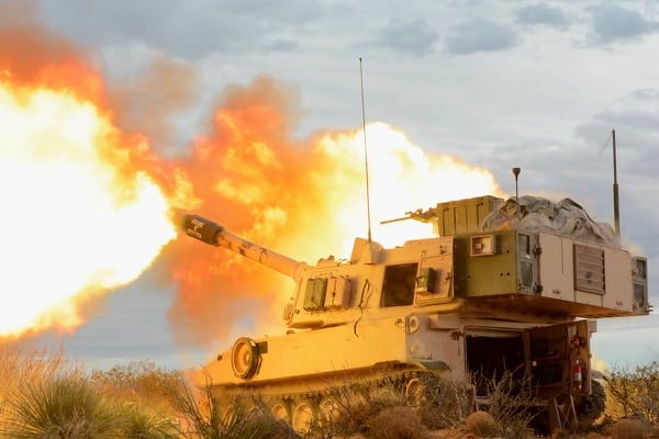 The Army's new Long-Range Precision Fires modernization effort is looking at how to increase the range of cannon artillery among a variety of other efforts. (Spc. Gabrielle Weaver/U.S. Army)