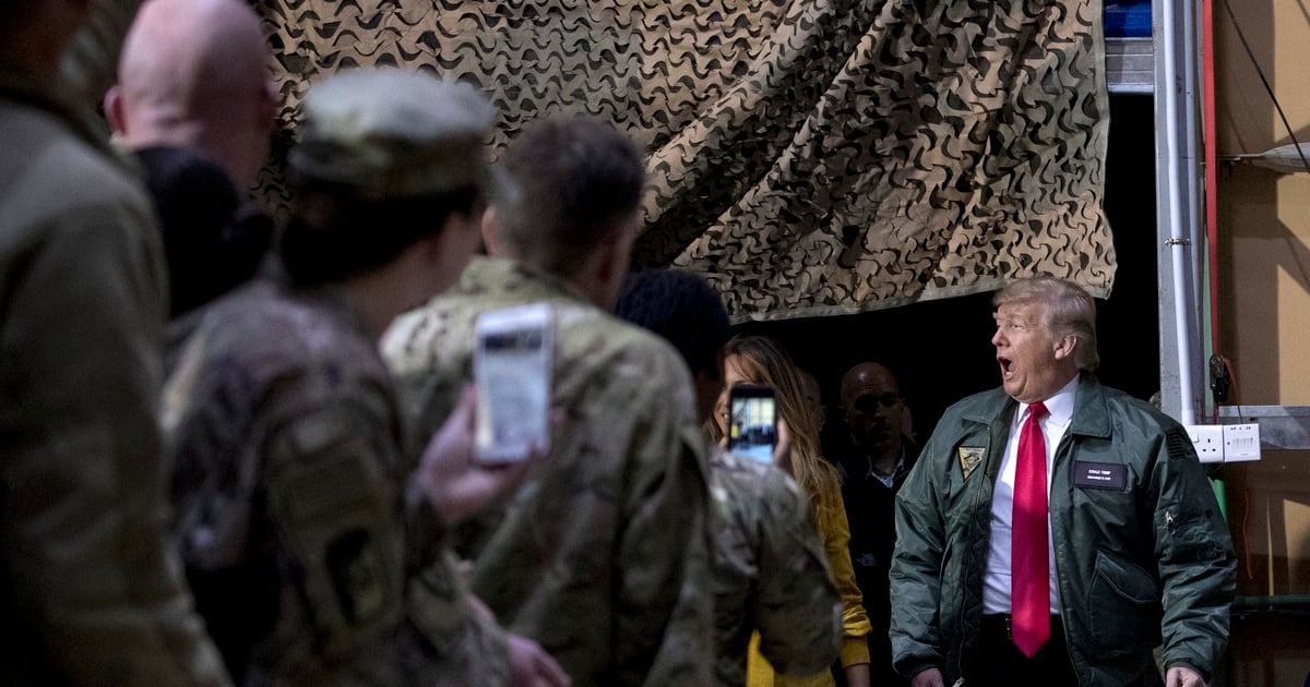 In Iraq Visit Trump Makes False Claims About Military Pay Again