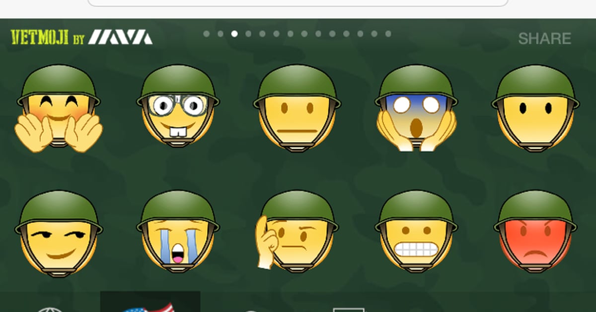 Send military-themed emojis with IAVA's new Vetmoji app