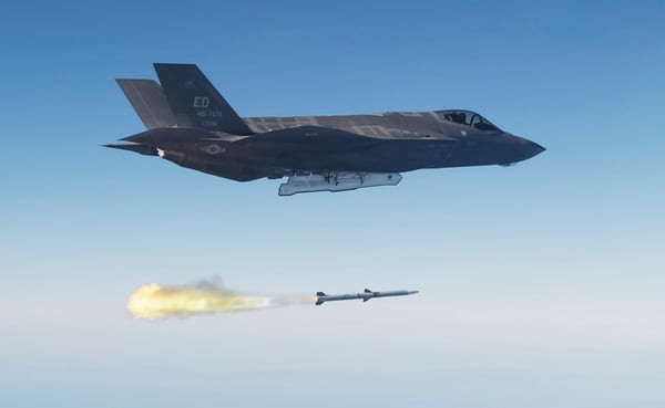 America's supply of bombs and missiles may be imperiled in the future thanks to a lack of suppliers and a reliance on Chinese companies to provide key materials. (Paul Weatherman/U.S. Navy)
