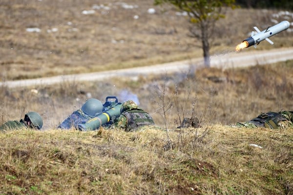 Slovenian soldiers engage targets with a Spike long-range anti-tank guidance missile, manufactured by Rafael. (U.S. Army)