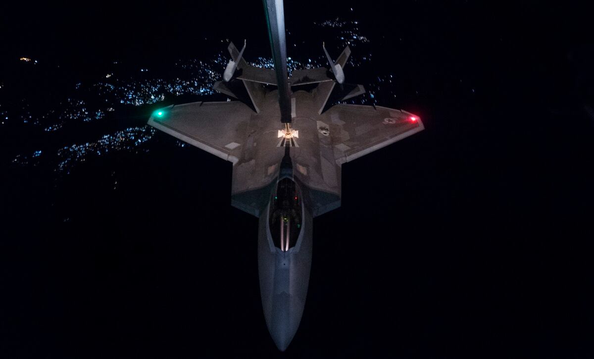 F 22s Conduct First Airstrikes In Afghanistan