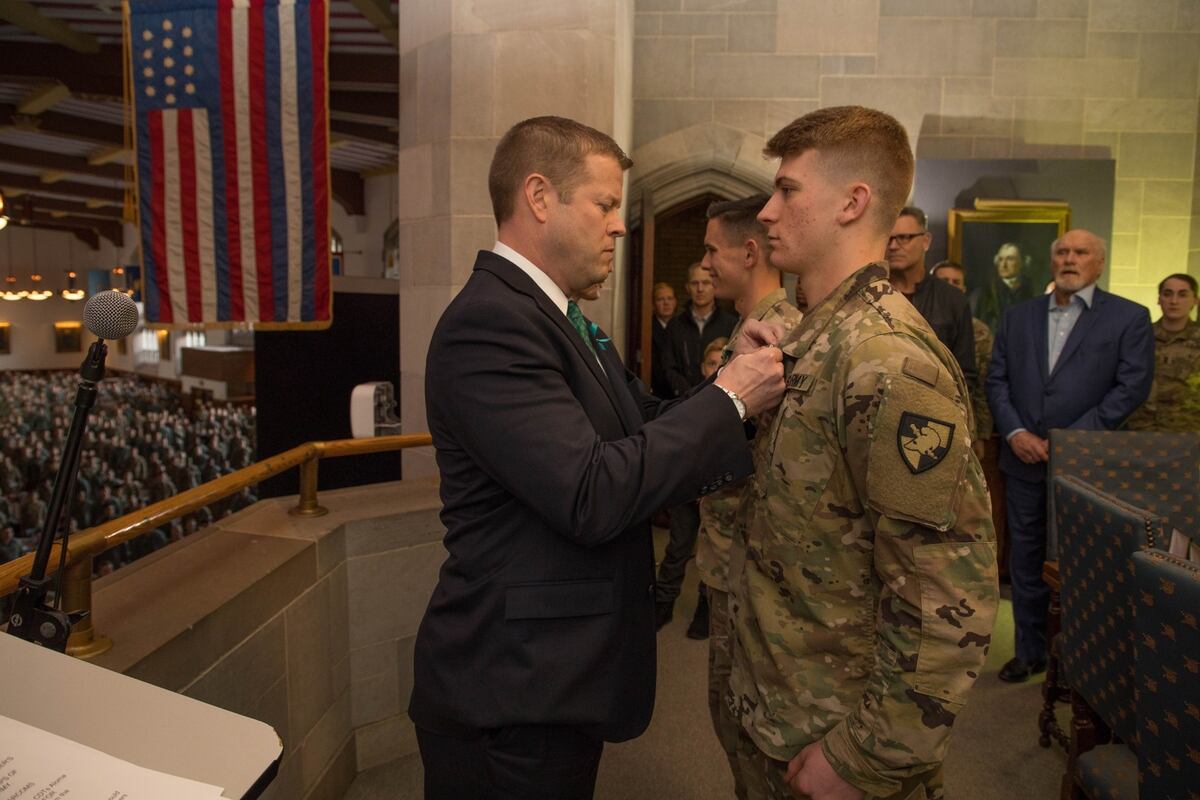 Army Secretary Awards Army Commendation Medal To West Point Cadets