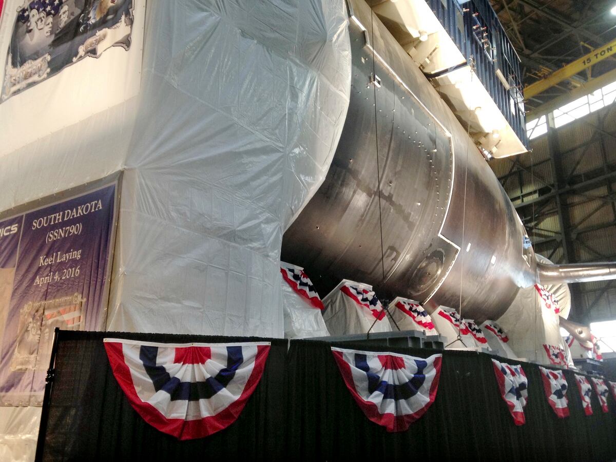 Keel Laying Held For Navy Attack Sub South Dakota