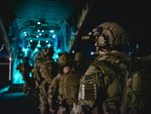 U.S. special operations troops board an aircraft in Southeast Afghanistan, May 2019. (Sgt. Jaerett Engeseth/Army)