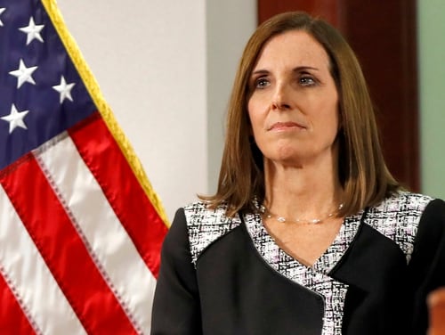 The military creates an environment that can lead to sexual assault, Sen. Martha McSally, R-Ariz., said at a leaders' event focused on preventing sexual misconduct. Here, the former Air Force pilot is shown in December. (Matt York/AP)
