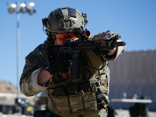 A Special Forces soldier qualifies at a stress shoot range at Fort Carson, Colo. (Sgt. Connor Mendez/Army)