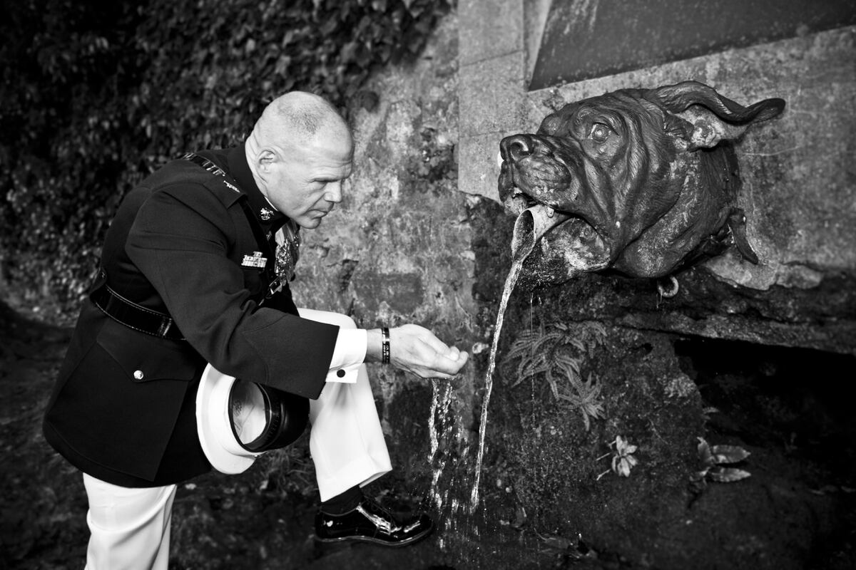 This photo of Gen. Neller drinking from the devil dog ...