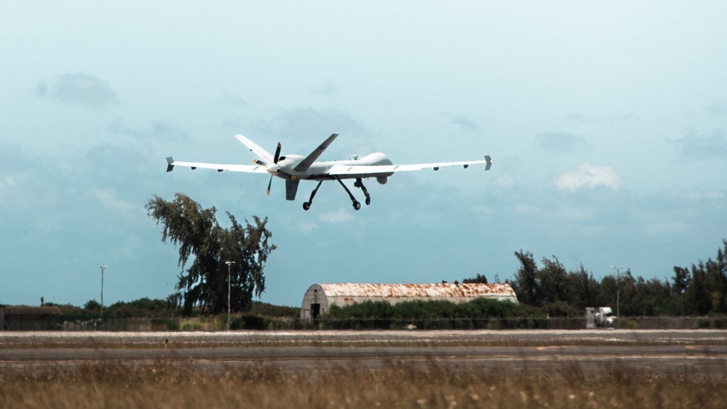 An MQ-9A with Marine Unmanned Aerial Vehicle Squadron 3 launches on Marine Corps Air Station Kaneohe Bay, June 21, 2023. (Cpl. Christian Tofteroo/Marine Corps).
