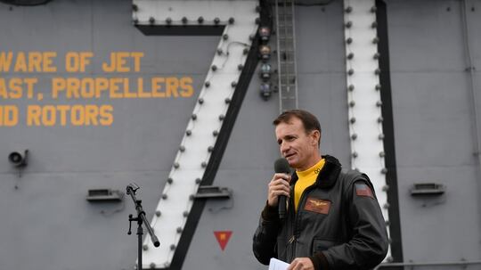 Capt. Brett Crozier was fired last week as the commanding officer of the carrier Theodore Roosevelt. (MC3 Nicholas Huynh/Navy)