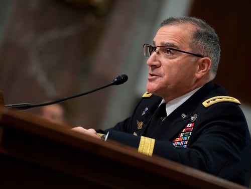 U.S. Army Gen. Curtis Scaparrotti, commander of U.S. European Command, said at a hearing Wednesday that Russian meddling in the Balkans is been on the rise, but so has U.S. military readiness in the region. Here, he is shown on March 8. (Jim Watson/AFP via Getty Images)