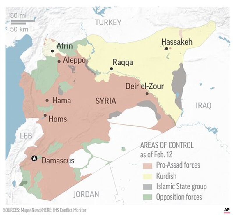 Syrian state media said pro-government forces will begin entering the Kurdish-controlled enclave of Afrin
