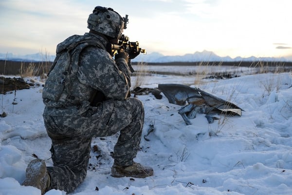 Arctic Edge 2018 is a biennial, large-scale, joint-training exercise that prepares and tests the U.S. military's ability to operate tactically in the extreme cold-weather conditions found in Arctic environments. (Capt. Virginia Lang/Air Force)