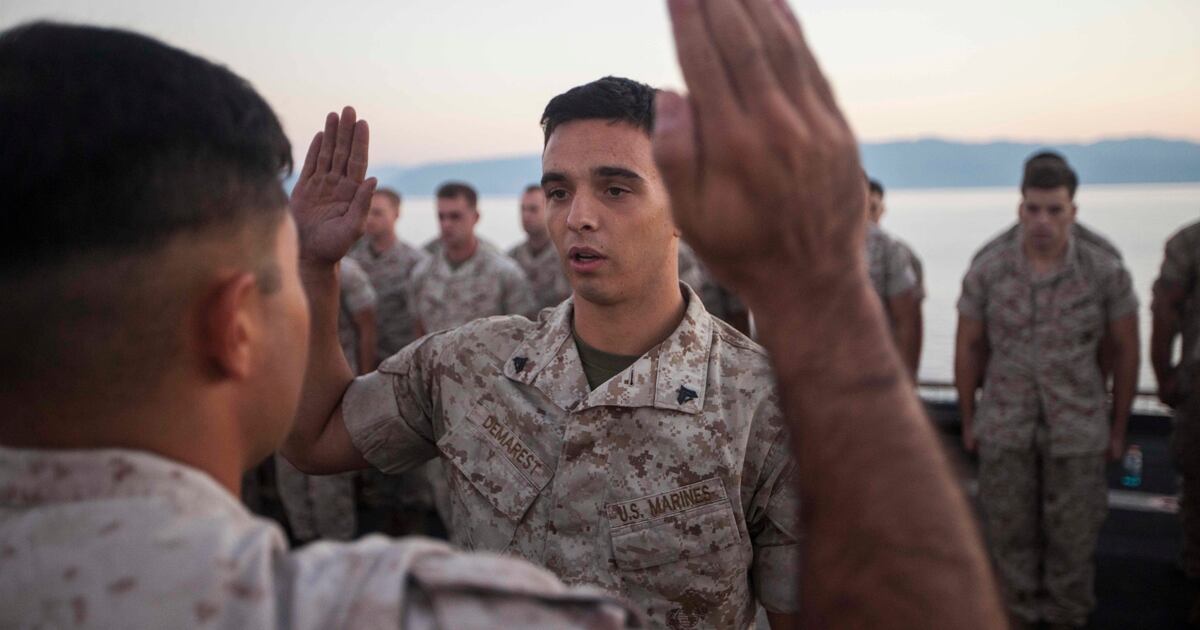 First Term Marines Are Slow To Sign On For Another Enlistment