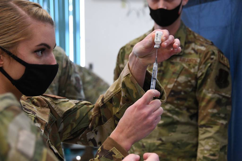 The 109th Airlift Wing began administering COVID-19 vaccines on March 10, 2021. (Master Sgt. Christine Wood/Air Force)