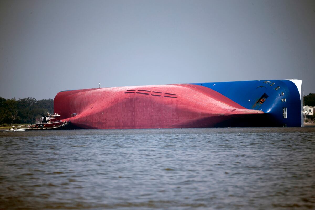 Crews Race To Remove Overturned Ship Before Hurricane Season