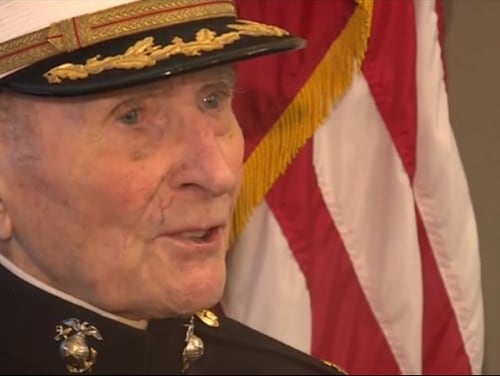 “I’ll save every one of them like I’ve been saving little things that have come up until right now and they’ll be a personal part of my history,” retired Marine major Bill White told KTXL. (KTXL screenshot)