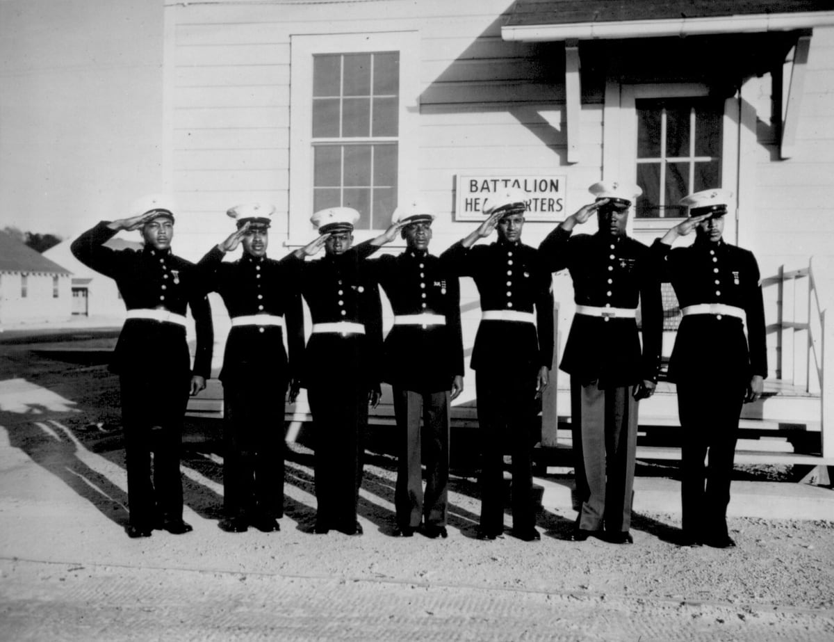 First black Marines mark 75th anniversary of the segregated boot camp