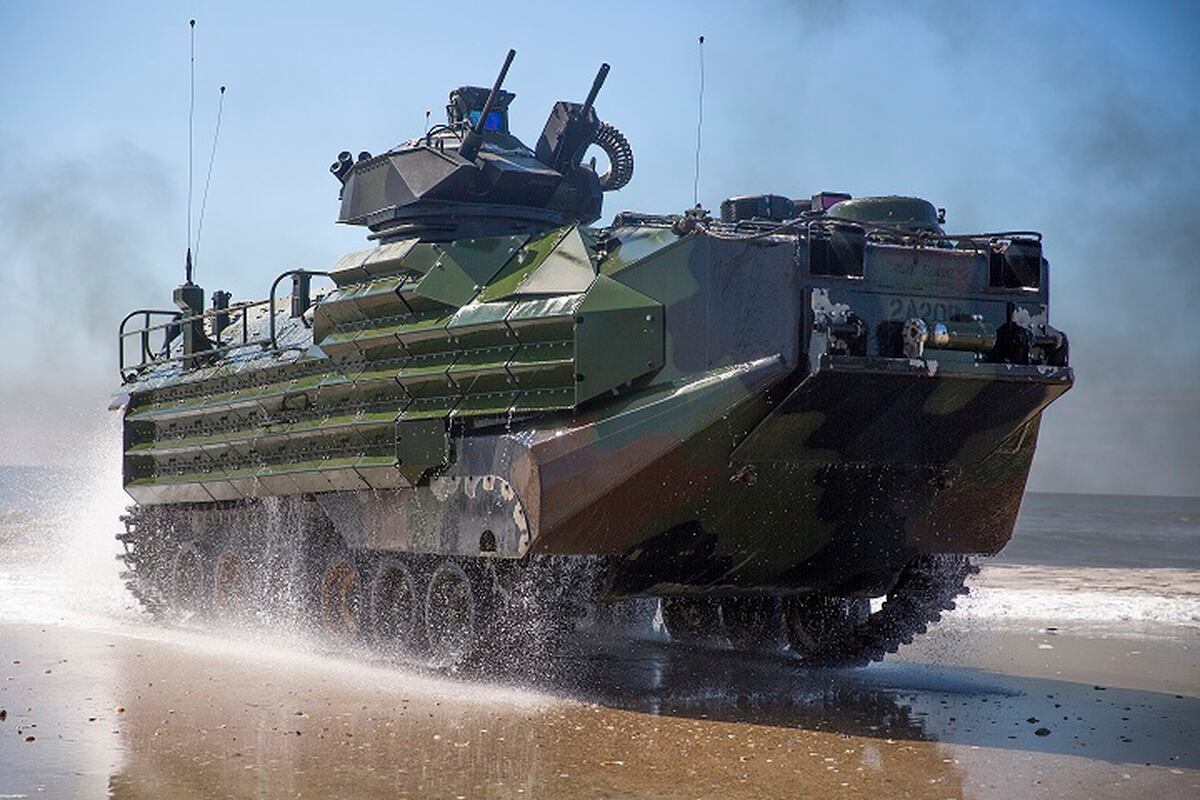 14 Marines, 1 sailor hurt after amphibious assault vehicle catches fire