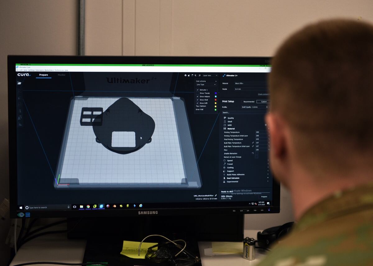 Air Force Using 3d Printers To Create N95 Face Masks For Medical