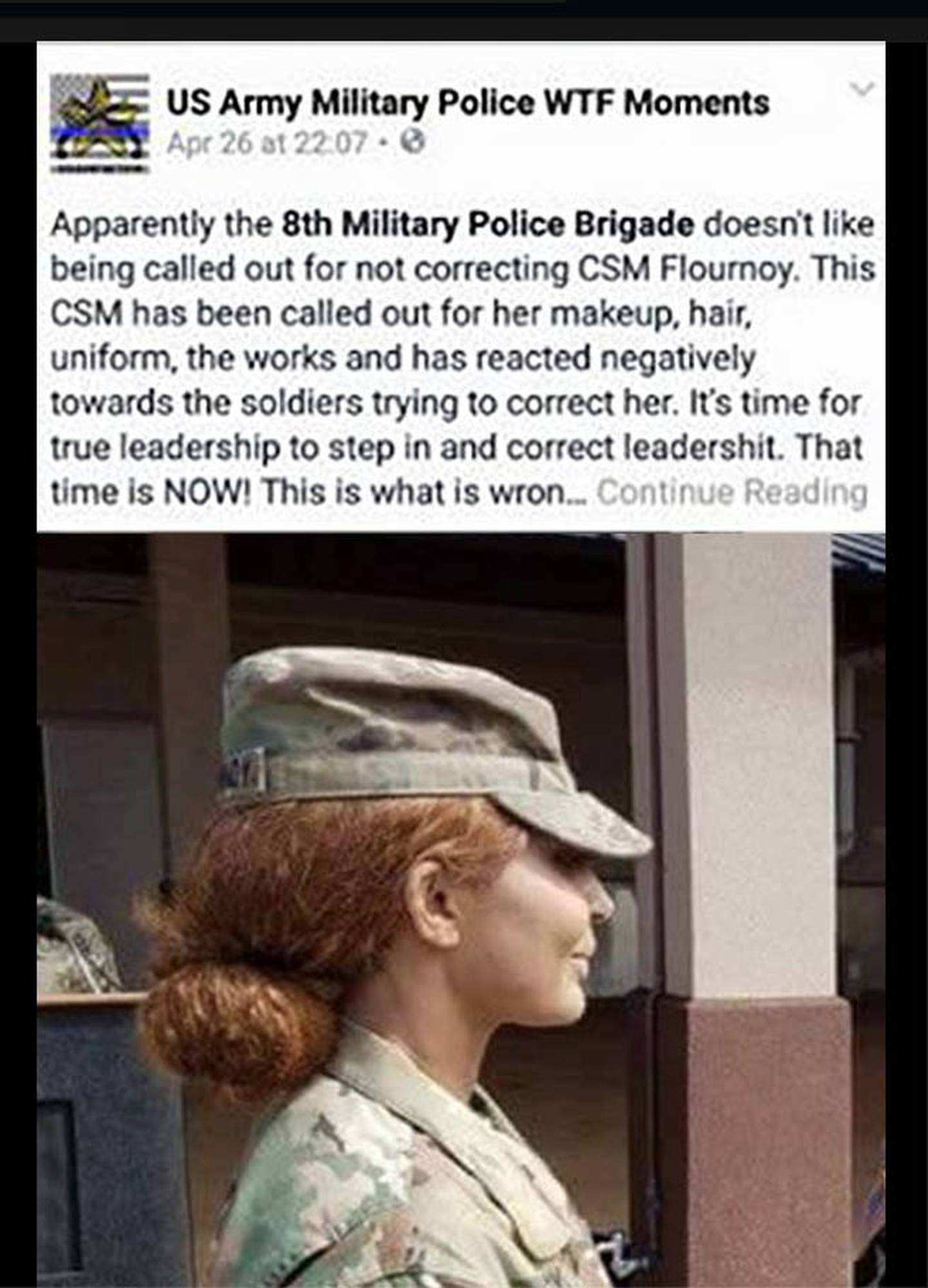 CSM counseled on appearance following social media firestorm