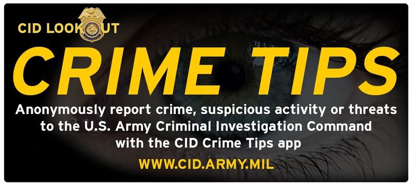 Um novo aplicativo para iPhone e Android aceita dicas anônimas para o Comando de Investigação Criminal do Exército.