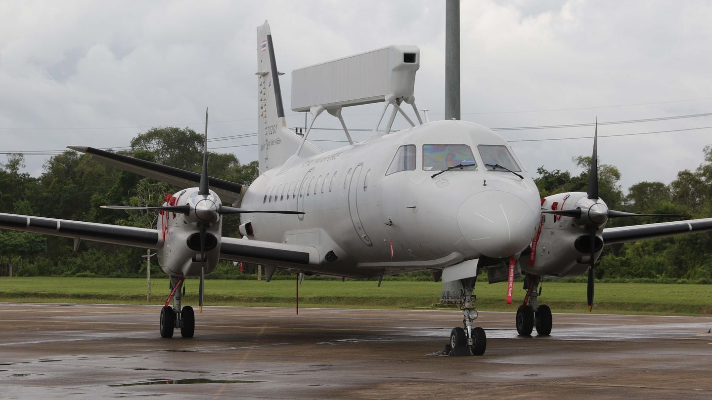Thailand plans to being work to modernize its pair of Saab 340B Erieye airborne early warning aircraft. (Gordon Arthur/Staff)