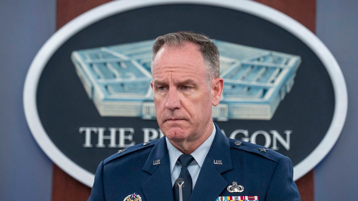Pentagon spokesman U.S. Air Force Brig. Gen. Patrick Ryder listens to a question during a media briefing at the Pentagon, Thursday, July 6, 2023, in Washington. (Alex Brandon/AP)