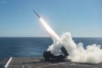 Marines launch rocket from amphibious ship to destroy land target 70 km away