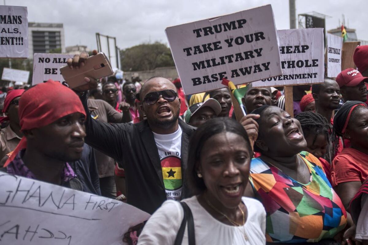 'Ghana First' US military deal leads thousands to protest