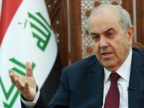 Iraqi Vice President Ayad Allawi speaks during an interview with The Associated Press in Baghdad, Iraq, Monday, Oct. 9, 2017. (Hadi Mizban/AP)
