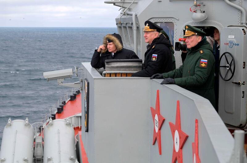 Putin Attends Naval Drills In Black Sea