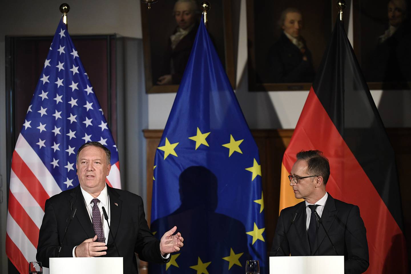 German Foreign Minister Heiko Maas, Secretary of State Mike Pompeo