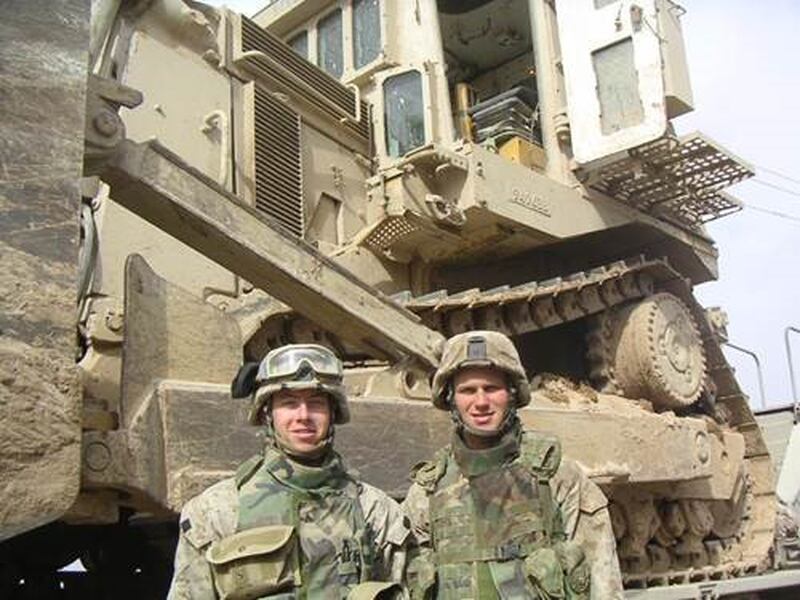 Cpl. Stephen Berge and Cpl. Thaddeus Dymczenski, along with Lance Cpl. Erick Dickey, were D9 operators attached to 3rd Battalion, 1st Marines. (Stephen Berge)