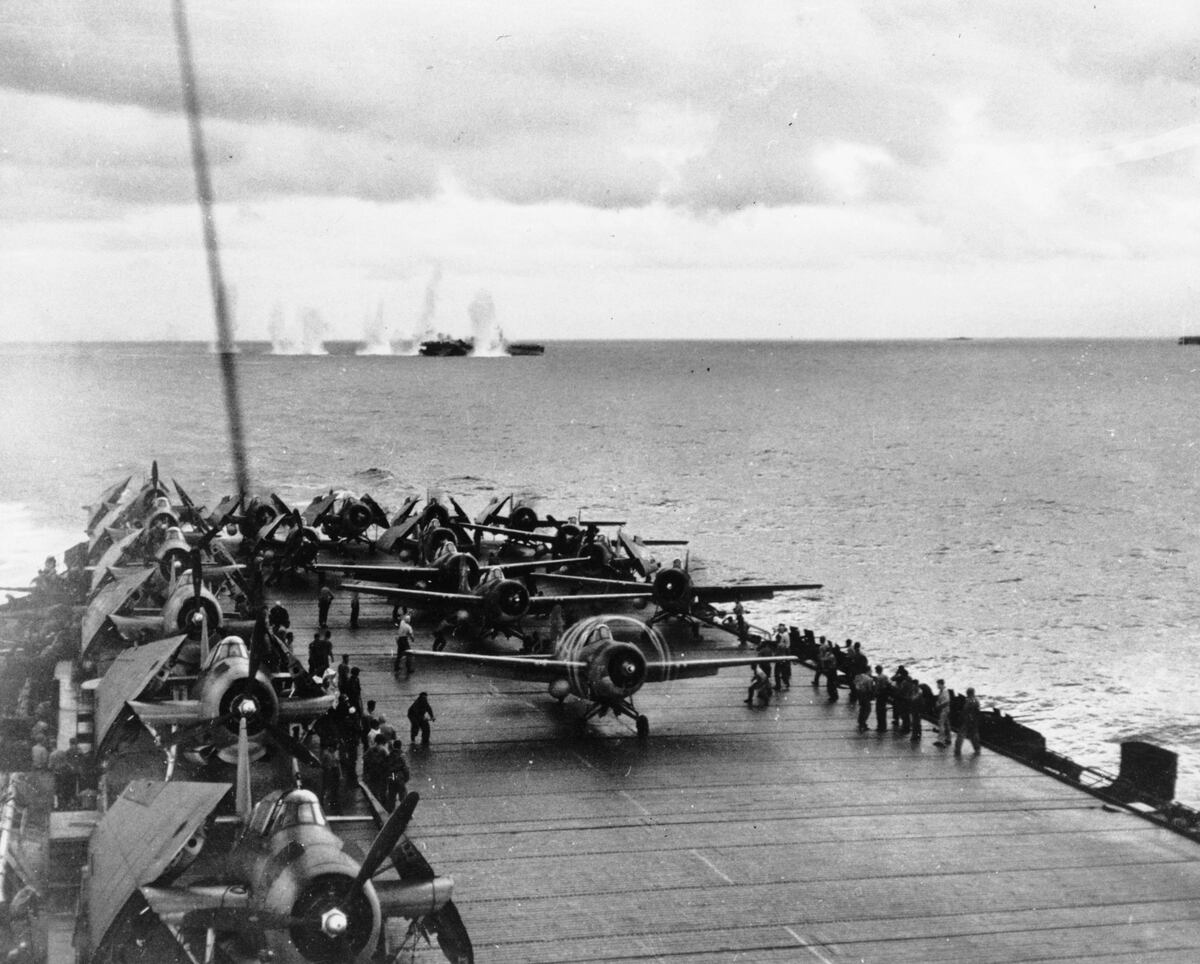 Today in history Navy ships bombard Okinawa