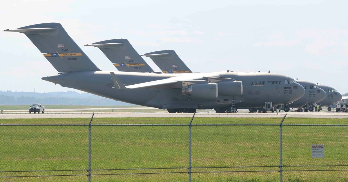 Air Force Planes Leaving Virginia Ahead Of Hurricane Matthew