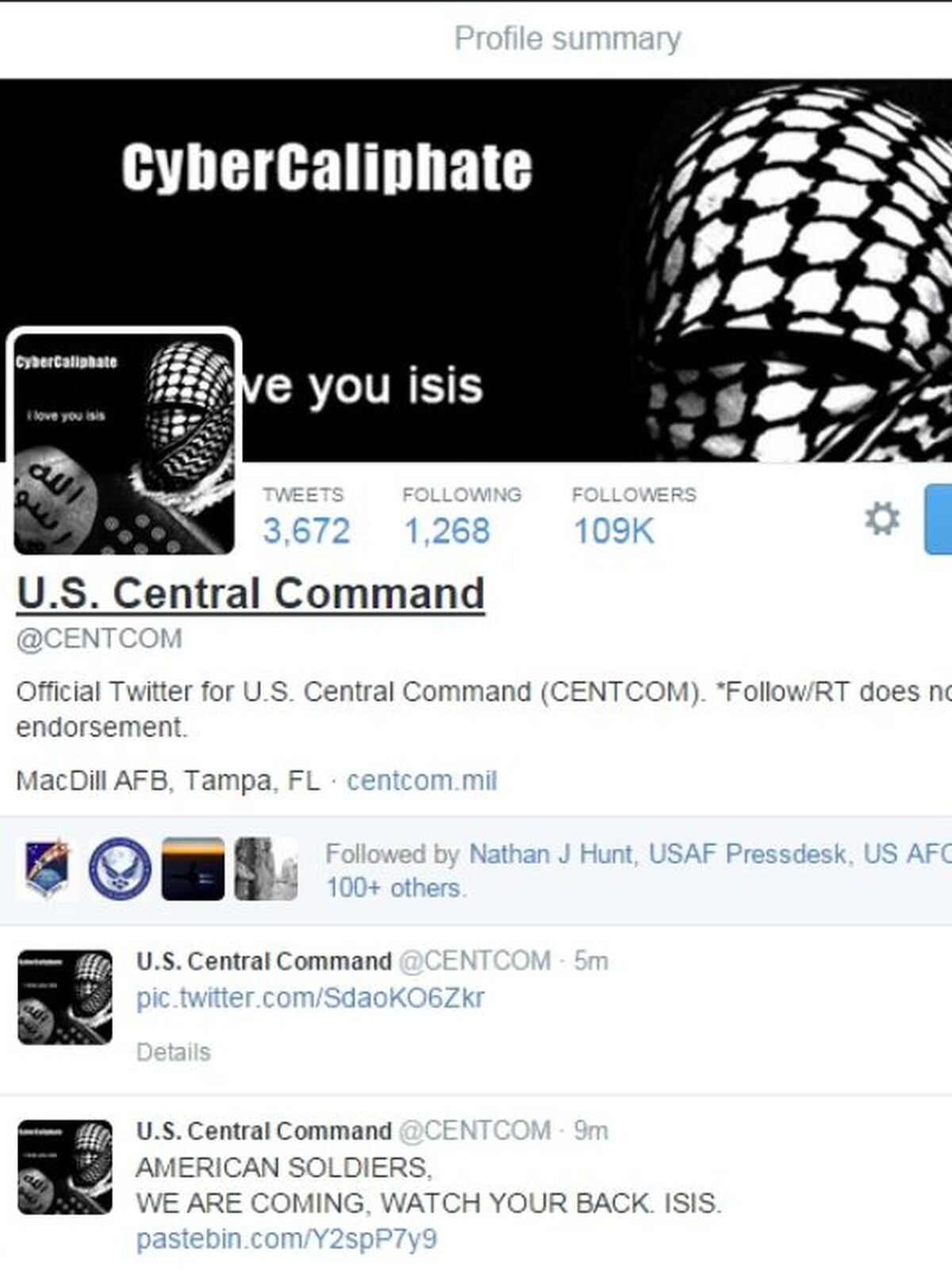 Pentagon Hacking Of Centcom Site A Prank