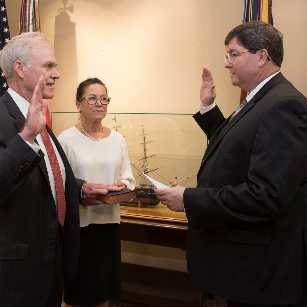 Richard Spencer was sworn in as the 76th secretary of the Navy Aug. 3, 2017. (U.S. Navy)