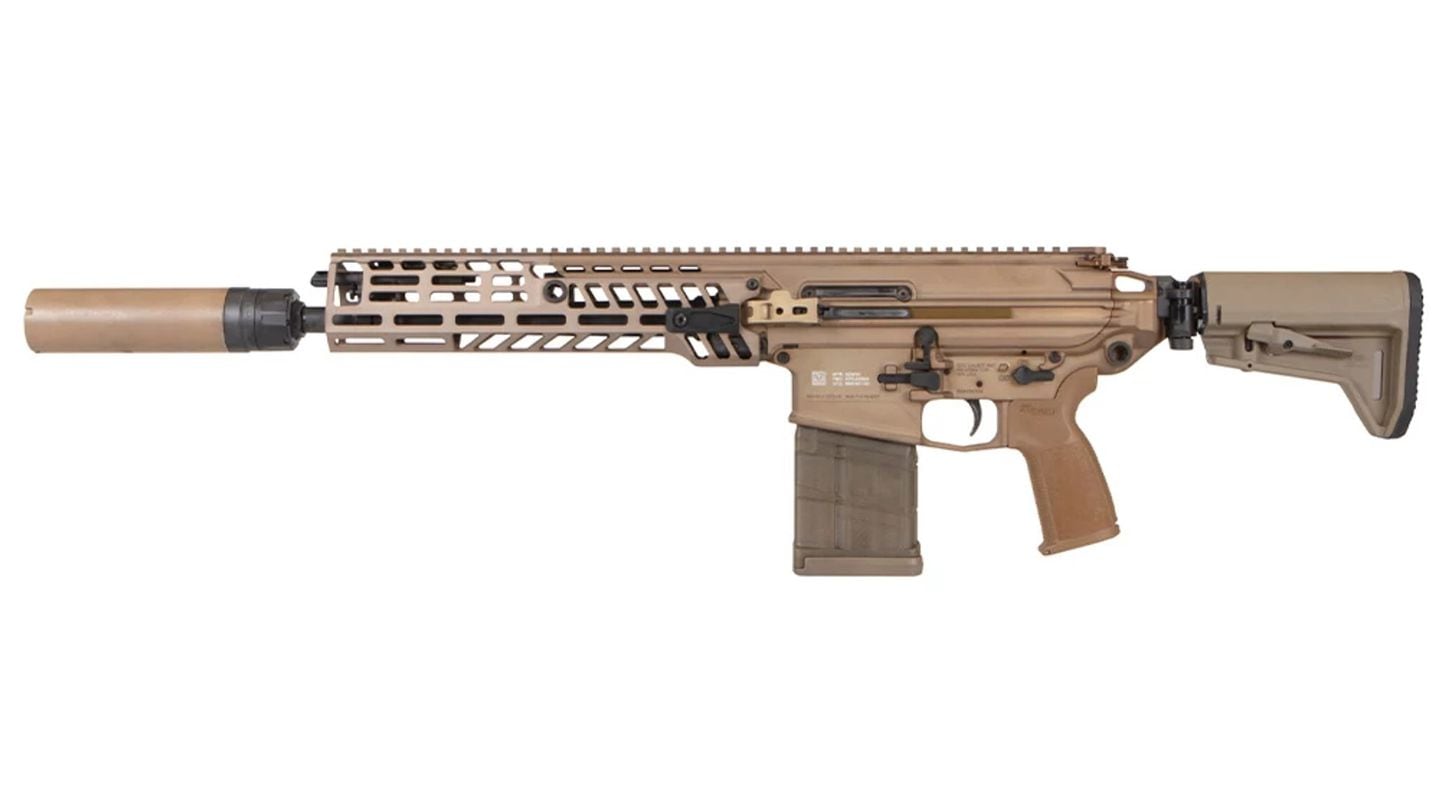 Sig Sauer MCX SPEAR, the civilian version of its new Next Generation Squad Weapon, selected in April 2022 by the Army as its M4/M16 and SAW replacement for close combat forces. (Sig Sauer)