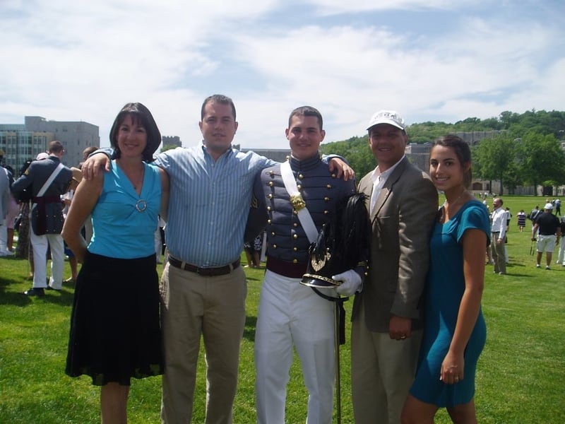 From left to right Catherine, Andres, Dimitri Carlos and Anna del Castillo at Dimitri's 2009 West Point graduation. (photo courtesy Carlos del Castillo).