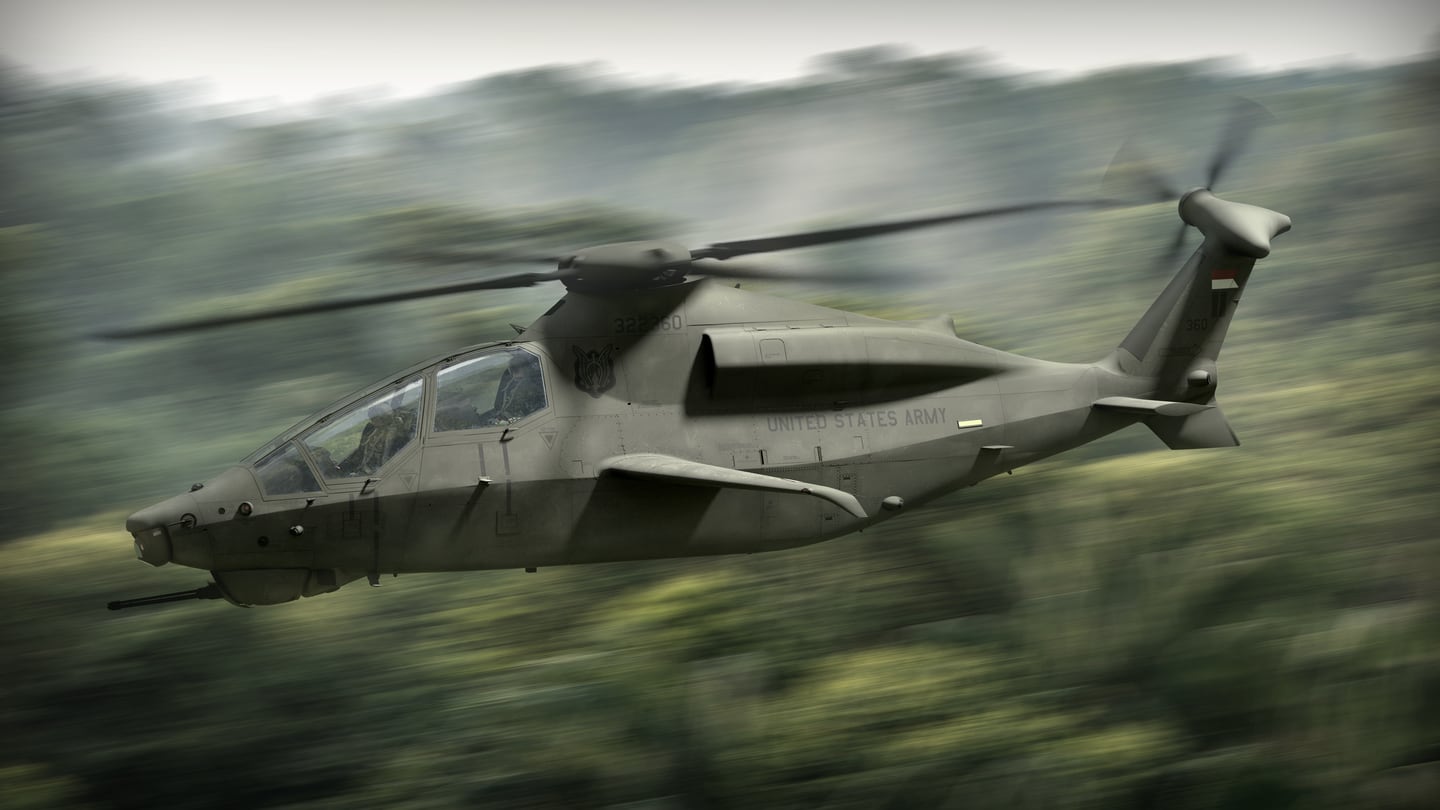 An artist rendering of a potential Future Attack Reconnaissance Aircraft. The U.S. Arm has not yet selected a company to formally build the helicopter. (Bell)