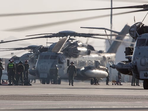Marines prepare for takeoff at Marine Corps Air Station Yuma, Ariz. (Lance Cpl. Ashley McLaughlin/Marine Corps)