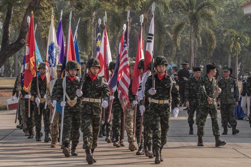 The opening ceremony of Exercise Cobra Gold 2020 is held at Camp Akathotsarot in Phitsanulok Province, Thailand, on Feb. 25, 2020. (Pfc. Lawrence Broadnax/INDOPACOM)