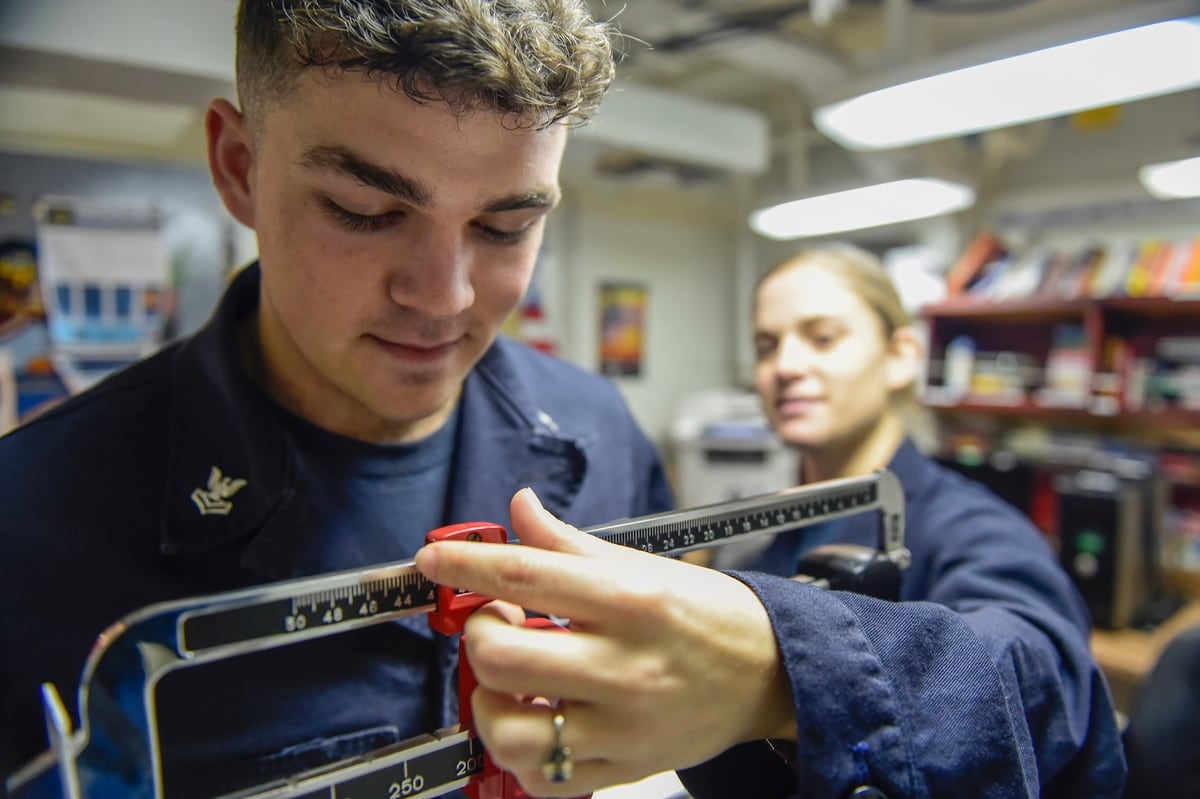 Navy Prt Measurement Chart