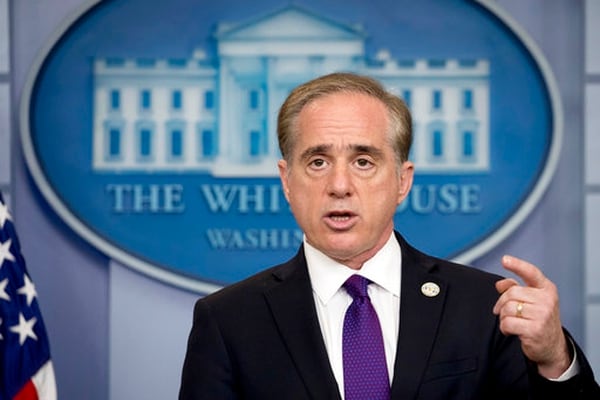 Veterans Affairs Secretary David Shulkin speaks at the daily press briefing at the White House in Washington on June 5, 2017. (Andrew Harnik/AP)