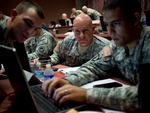 Cyber Command's head has articulated an approach of continuous engagement with competitors in cyberspace.(Georgia Army National Guard photo by Staff Sgt. Tracy J. Smith)