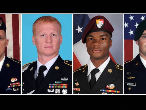 From left, Staff Sgt. Bryan Black, Staff Sgt. Jeremiah Johnson, Sgt. La David Johnson, and Staff Sgt. Dustin Wright. (U.S. Army)