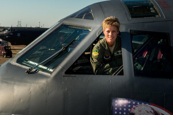 Brig. Gen. Kristin Goodwin, shown here as a colonel, previously led the 2nd Bomb Wing at Barksdale Air Force Base in Louisiana -- the wing's first female commander -- before becoming commandant of cadets at the Air Force Academy. (Air Force)