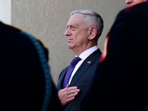 Secretary of Defense James Mattis meets with the United Kingdom’s Secretary of State for Defence Gavin Williamson at the Pentagon on Aug. 7, 2018. (Air Force Master Sgt. Angelita M. Lawrence/DoD)