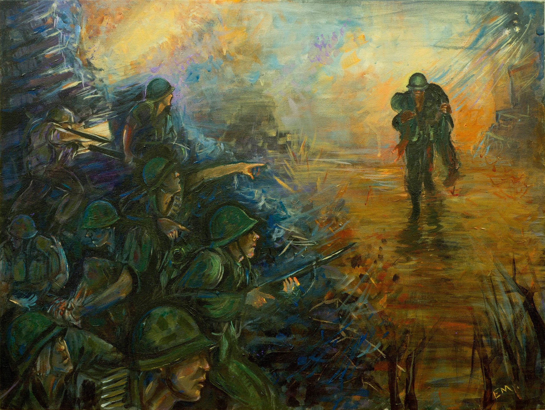 The Art of War How combat artists are capturing the soul of the Marine